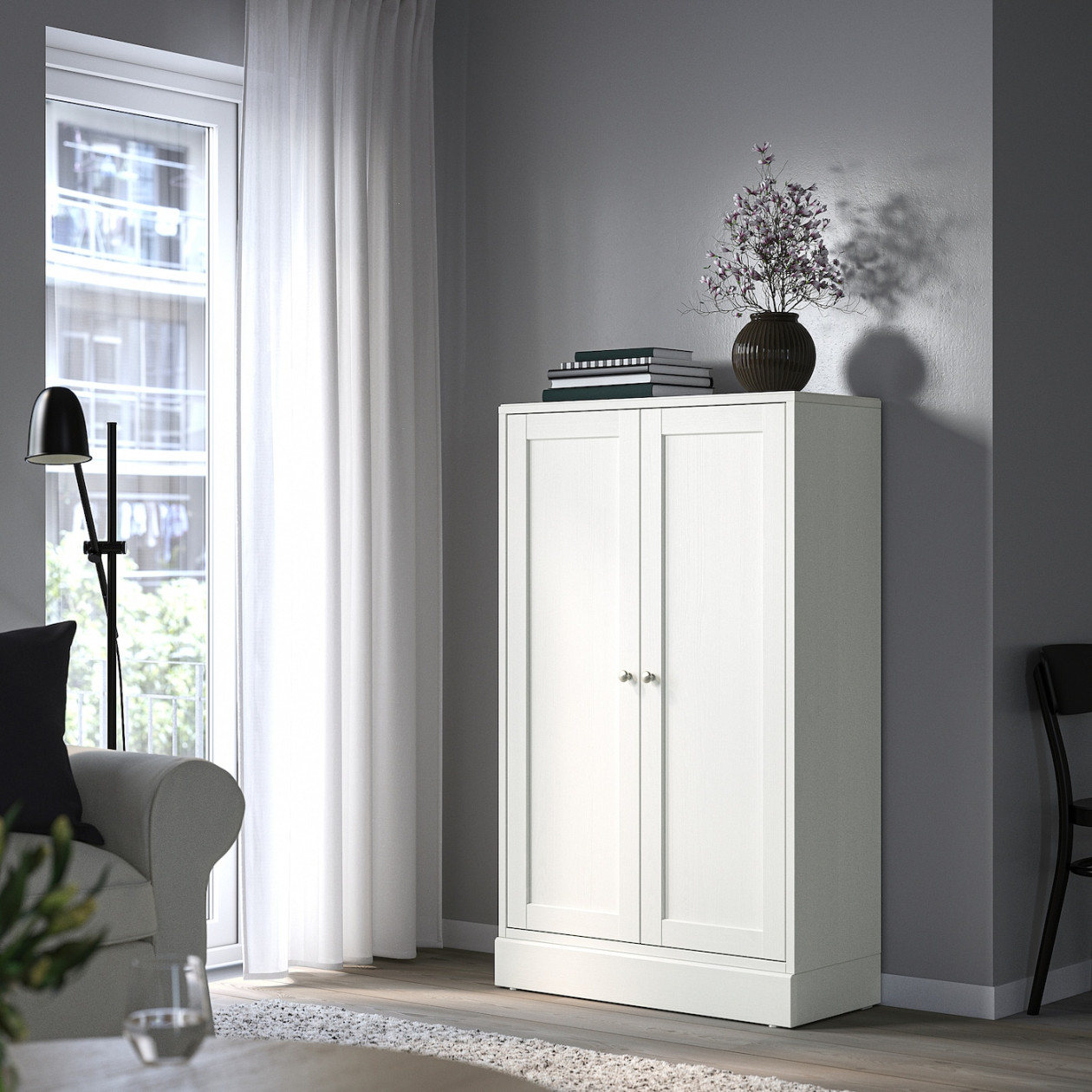 HAVSTA Cabinet with plinth - white xx cm